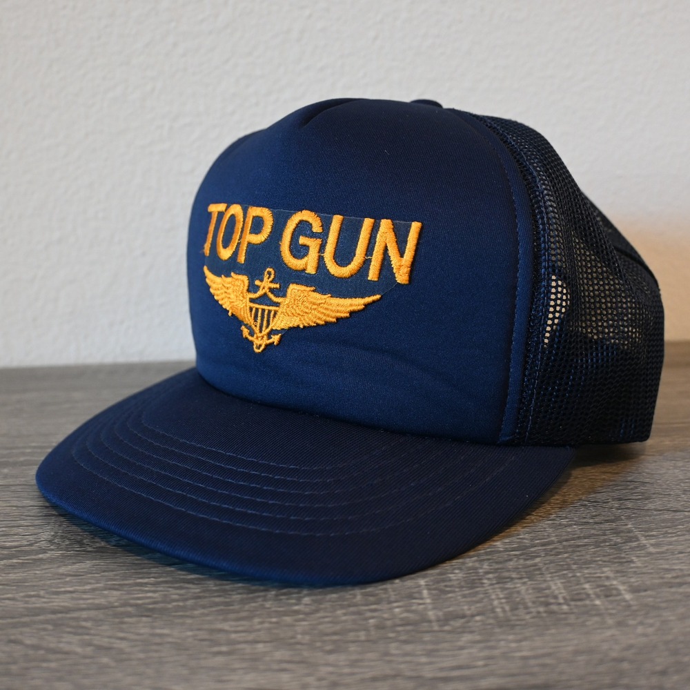 Vintage 1986 Top Gun Paramount Movie Promo Mesh Trucker Snapback Hat